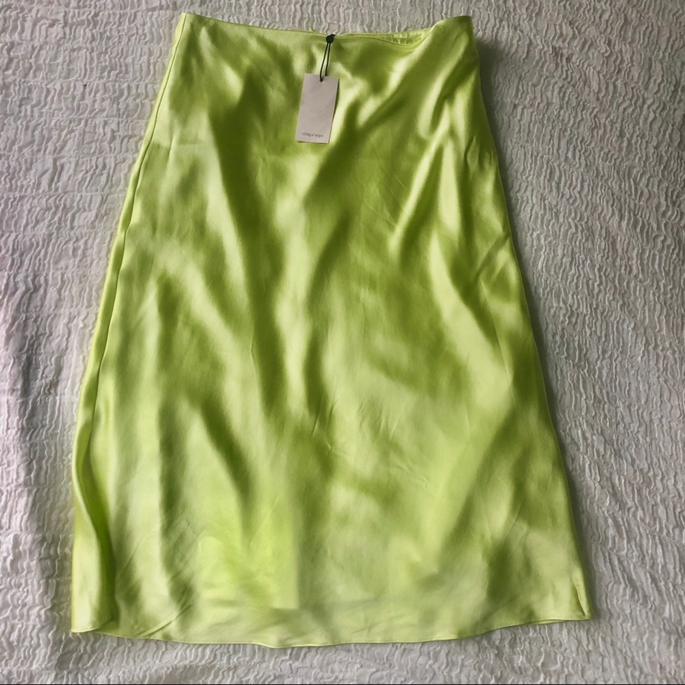 CINQ A SEPT Marta Lemon Grass skirt Medium